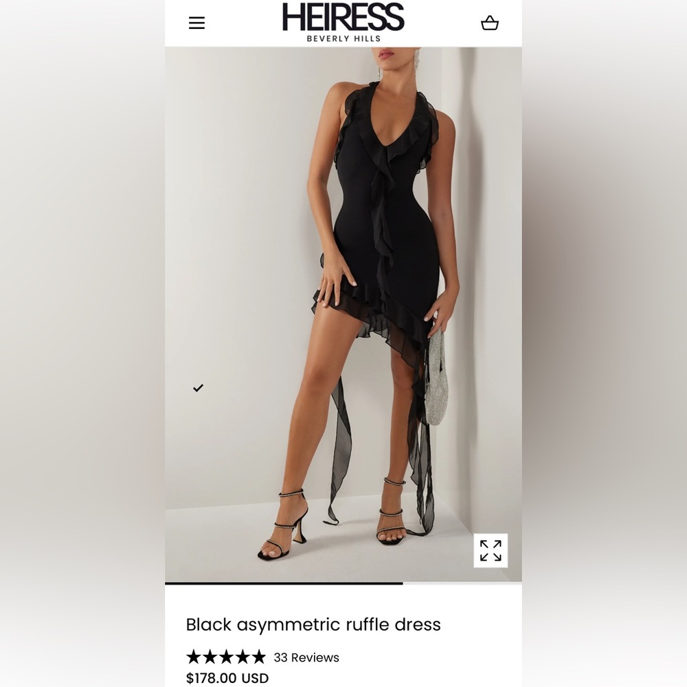 Heiress Beverly Hills Asymmetrical Ruffle Dress